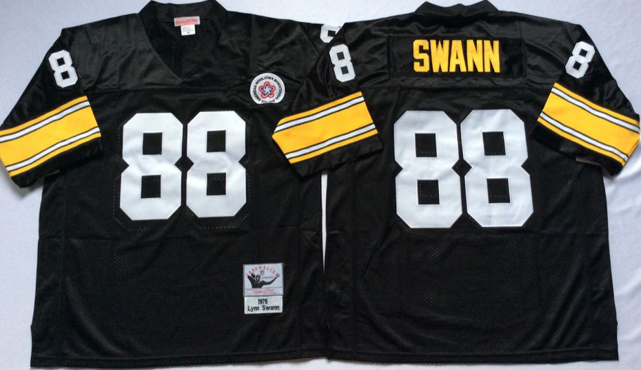 Men NFL Pittsburgh Steelers #88 Swann black Mitchell Ness jerseys